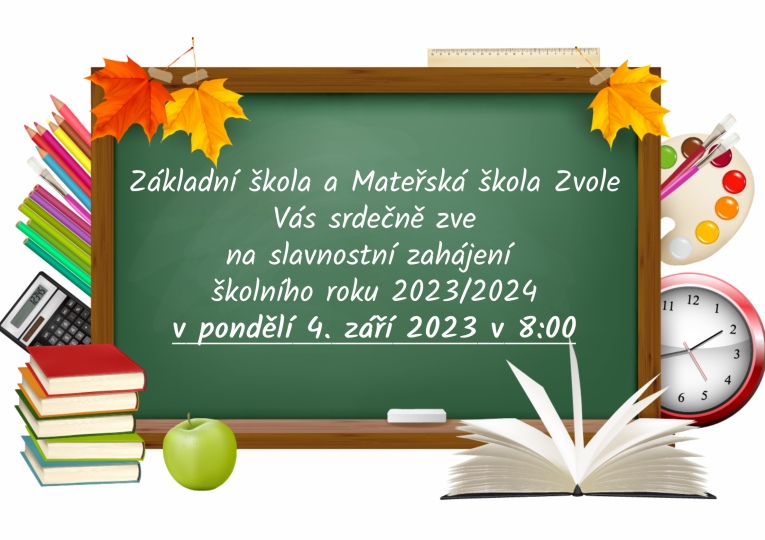 pozvánka a první školní den 23/24